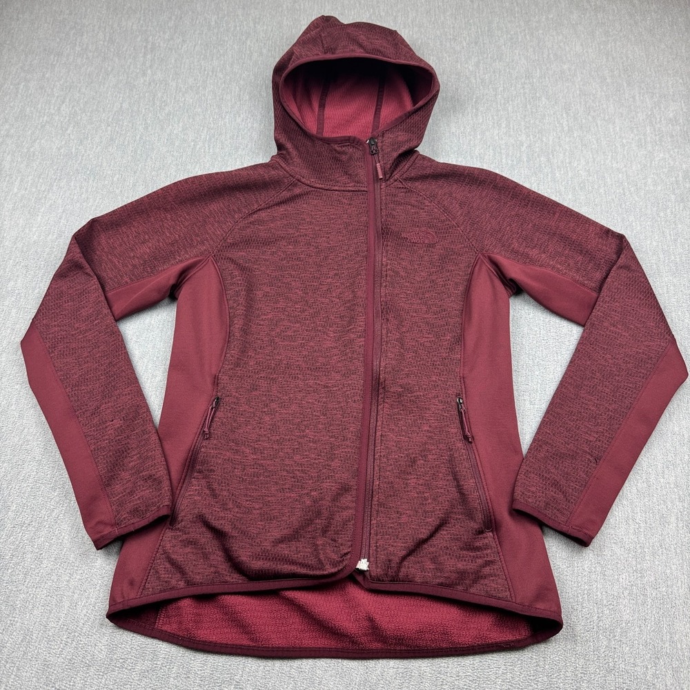 The North Face Jacket Womens Medium Red Arcata Full Zip Hooded Lightweight